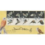 David Attenborough signed 2003 Birds of Prey Lord of the Wings official Scott FDC with special