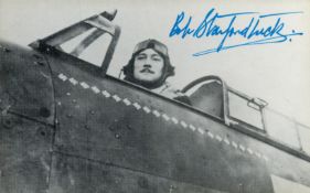 WW2 Battle of Britain fighter ace Robert Stanford Tuck DSO DFC signed 4 x 3 inch b/w photo in