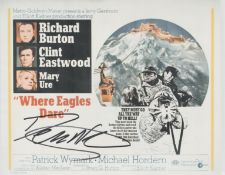 Where Eagles Dare movie poster 10 x 8 colour photo signed by Derren Nesbitt, best known for his role
