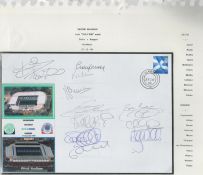 Football Rangers 12 team signed 1999 Old Firm v Celtic multiple signed cover. 27/12/1999 Glasgow