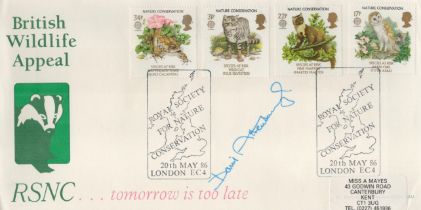 David Attenborough signed rare 1986 Nature Conservation FDC British Wildlife Appeal. Cat £25