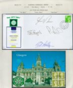 Football Celtic T Boyd T Burns P Grant P Lally signed EEC 1997 awards cover. Set with corner