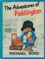 Michael Bond signed 1997 Golden Wedding FDC loose inside hardback book The Adventures of Paddington.