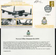 WW2 Benjamin Bird DFM 617 Dambuster sqn signed Attack on Arnsberg Viaduct 1945 RAF cover 2010.