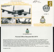 WW2 Benjamin Bird DFM 617 Dambuster sqn signed Attack on Arnsberg Viaduct 1945 RAF cover 2010.