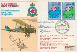 Great War signed ace AVM Sir Ranald Reid DSO MC OC 18 sqn 1917 plus 2 other 18 sqn cos Kirwan DFC,