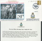 WW2 R Smith DFC 617 sqn signed Attack on Mimoyceques V3 site 1944 RAF cover 2010. Rare numbered 17