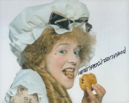 Blackadder Helen Atkinson Wood Mrs Miggins actor signed 10 x 8 inch colour photo. Good condition.