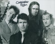 The Young Ones sitcom Christopher Ryan signed super 10 x 8 inch b/w photo, amusing scene with all