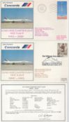 Concorde scarce pair of Air France first flight covers Paris - Derby, Derby Paris 1979, flown on the