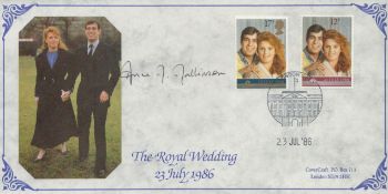 Lord Mayor Westminster signed scarce 1986 Covercraft official Royal Wedding FDC, only 50 were