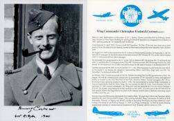 WW2 Battle of Britain fighter ace Wg Cdr Christopher Bunny Currant DSO DFC signed 7 x 5 inch b/w