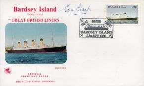 Titanic Survivor Eva Hart signed 1989 Bardsey Island Great British Liners Titanic at Sea cover