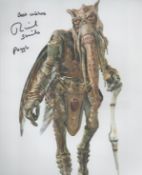 Star Wars Richard Stride Poggle actor signed 10 x 8 inch colour photo. Good condition. All
