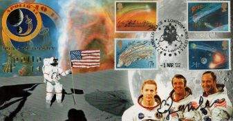 Astronaut Dr Edgar Mitchell signed 2001 Apollo 14 full colour cover, only 100 were signed, number 82