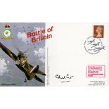 WW2 Battle of Britain pilot AVM Edward Crew DSO DFC 604 sqn signed 1993 Duxford BOB cover. Scarce