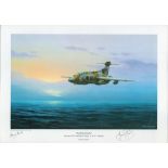 Buccaneer C2b North Sea Sortie MacRoberts Reply Vx sqn double signed Keith Aspinall print. Approx 44