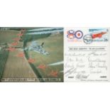 Red Arrows scarce 1998 Team signed cover comm. 80th ann RAF. Limited edition of only 200 flown by