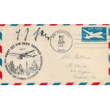 WW2 Luftwaffe ace Hans-Joachim Jab KC signed to Front and back on 1959 US Jet Mail FDC. Hans-Joachim