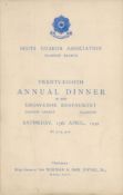 Army 1939 Scots Guards Glasgow 28th Annual Dinner Menu, 15th April 1939. Good condition. All