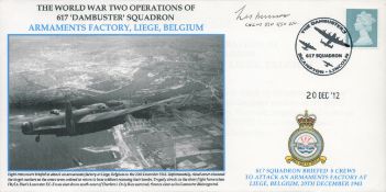 WW2 Dambuster Les Munro DSO DFC signed 2012 Liege Armaments Raid cover. Rare only 35 were signed. On