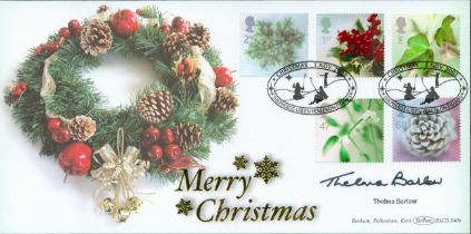 Thelma Barlow signed Merry Christmas FDC Shepherds Green Henley on Thames November 2002. Good