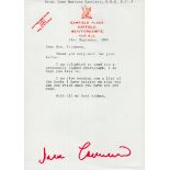 Dame Barbara Cartland signed letter dated September 1998. Good condition. All autographs come with a
