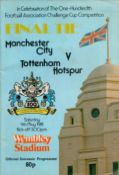 Football Manchester City and Tottenham Hotspur 9th May 1981 FA Cup Final Wembley Stadium vintage