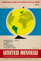 Football Manchester United v Estudiantes vintage programme European /South American Cup October