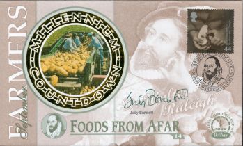 Judy Bennett signed Foods from Afar FDC Budleigh Salterton 7th September 1999. Good condition. All