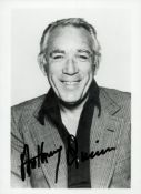 Anthony Quinn signed 7x5 inch black and white photo. Good condition. All autographs come with a