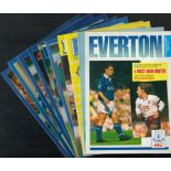 Football Everton F.C vintage programme collection includes matches from the 1980, 1981, 1984,