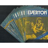 Football Everton F.C vintage programme collection 1977 /1978 season includes 14 programmes from