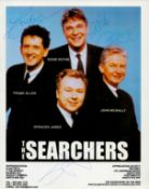 The Searchers multi signed 12x8 inch colour promo photo includes Frank Allen, Eddie Rothe, Spencer