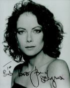 Jenny Seagrove signed 10x8inch black and white photo. Dedicated. Slightly smudged. Good condition.
