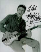 Marty Wilde signed 10x8inch black and white photo. Dedicated. Good condition. All autographs come