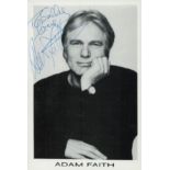 Adam Faith signed 6x4 inch black and white promo photo. Good condition. All autographs come with a