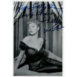 Shelley Winters signed 6x4 inch vintage black and white photo. Dedicated. Good condition. All