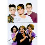 Wendi Peters 2 signed 8x6 inch colour photos dedicated. Good condition. All autographs come with a