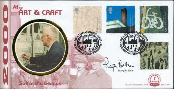 Penny Brittain signed Art and Craft FDC Salford 2nd May 2000. Good condition. All autographs come