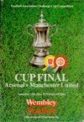 Football Arsenal v Manchester United vintage programme FA Cup Final Wembley stadium 12th May 1979.