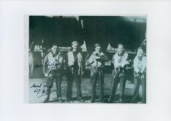 RAF Bomber Command 617 Squadron Crew Photo, Black and White Photo Signed by 2 Basil Fish, Des