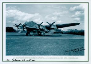 An Avro Lancaster Bomber of Either 9 or 617 Squadron Loaded with a Grandslam, Black and White