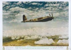 The Mosquito print by Reg Payne. Signed by 4 Mcdonald, Atkinson, Johnson and Parkins. Reg Payne