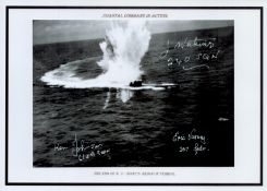 The End of A U-Boat's Reign of Terror. Coastal Command in Action. Black and White Photo Signed by