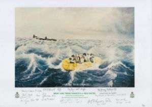 What are their chance's print by Reg Payne. Signed by 9 including Wagner, Johnson, Donald, Freeth,