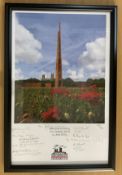 Memorial Unveiling 2nd October 2015 By John S Fox (Bomber Command Centre, Lincoln) Signed by 10