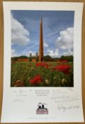 Memorial Unveiling 2nd October 2015 By John S Fox, Limited Edition Print, Signed by 5 including