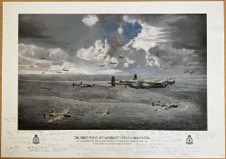 The First Wave By Warrant Officer Reg Payne, Limited Edition Print, Signed by 20 including, Henry