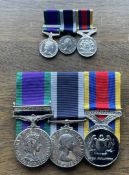 A Group of three Medals includes QEII Service Personnel and Veterans Agency, The Pingat Jasa